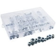 thumbnail image 1 of RENACLIPY 100Pcs Plated Silver Threaded Inserts for Wood Furniture Zinc Plated Easy Installation Fasteners, 1 of 7