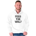 thumbnail image 5 of Feed The Wolf Sarcastic Hangry Gym Hoodie Sweatshirt Women Men Brisco Brands X, 5 of 6