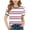 Pink, variant on hoksml Big Kids Girls Summer Stripe Print T-Shirt Casual Short Sleeve Round Neck Tee Graphic Pattern Top for Youth