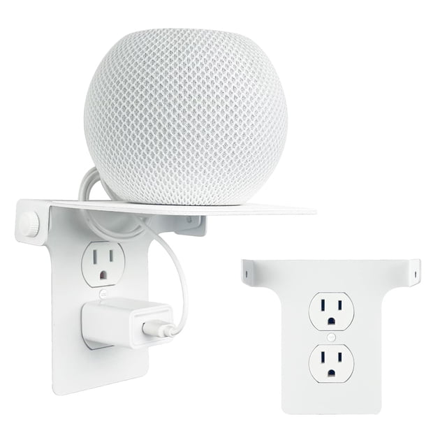 Estante Outlet Roolaudk Metal-01 con gestión de cables, color blanco
