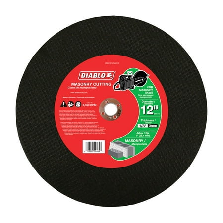 

Diablo 12 in. Dia. x 1 in. Aluminum Oxide Masonry Cut-Off Disc 1 pk