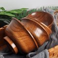 thumbnail image 2 of 1pc Delicate Wooden Bowl Milk Tea Bowl Wooden Bowl Food Container Tableware, 2 of 8