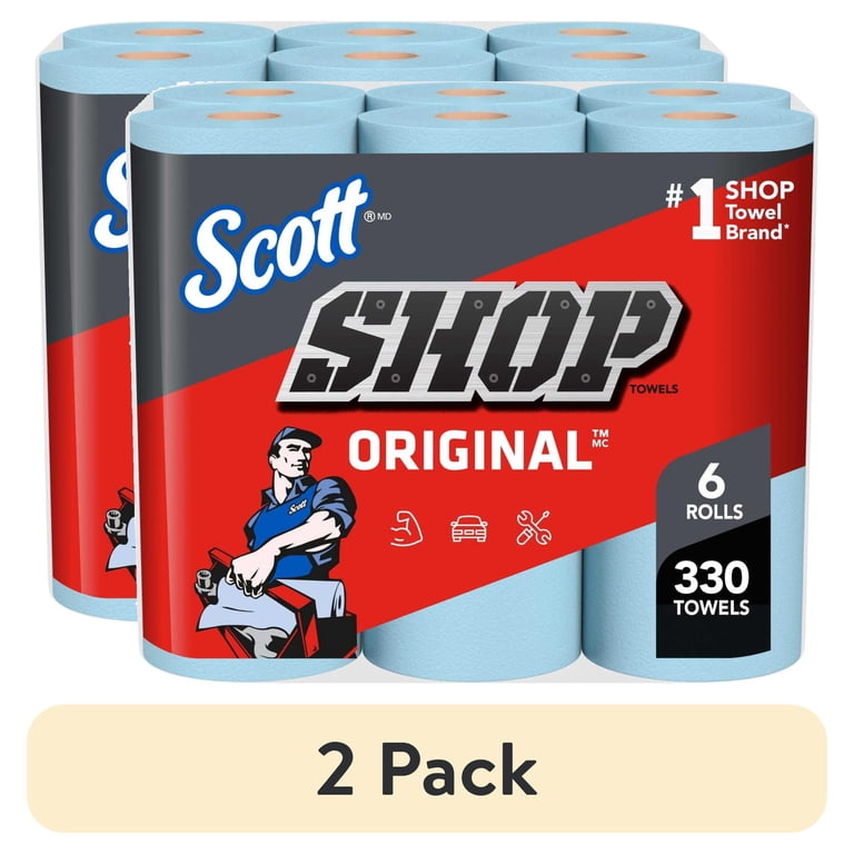 Scott Shop Towels Original Blue, 6 Rolls, 330 Total photo 1