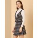 thumbnail image 4 of Falda de Tirantes Allegra K Oficina Cuadros Marrón S, 4 of 6