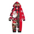 thumbnail image 2 of Odeerbi Christmas Onesie Pajamas for Family Holiday Sleep Jumpsuit Long Sleeve Family Christmas Pajamas Matching Sets Toddler Printed Loungewear Jumpsuit Sleepwear Xmas PJs Set Red, 2 of 5