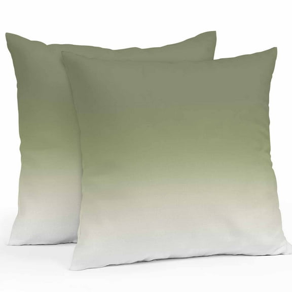 Boanket Outdoor Pillow Covers 26 x 26 Inches, Gradual Sage Green, Solid Color Aesthetics Art Waterproof Throw Pillow Cover Set of 2, Decorative Square Cushion Covers for Patio/Tent/Couch/Garden