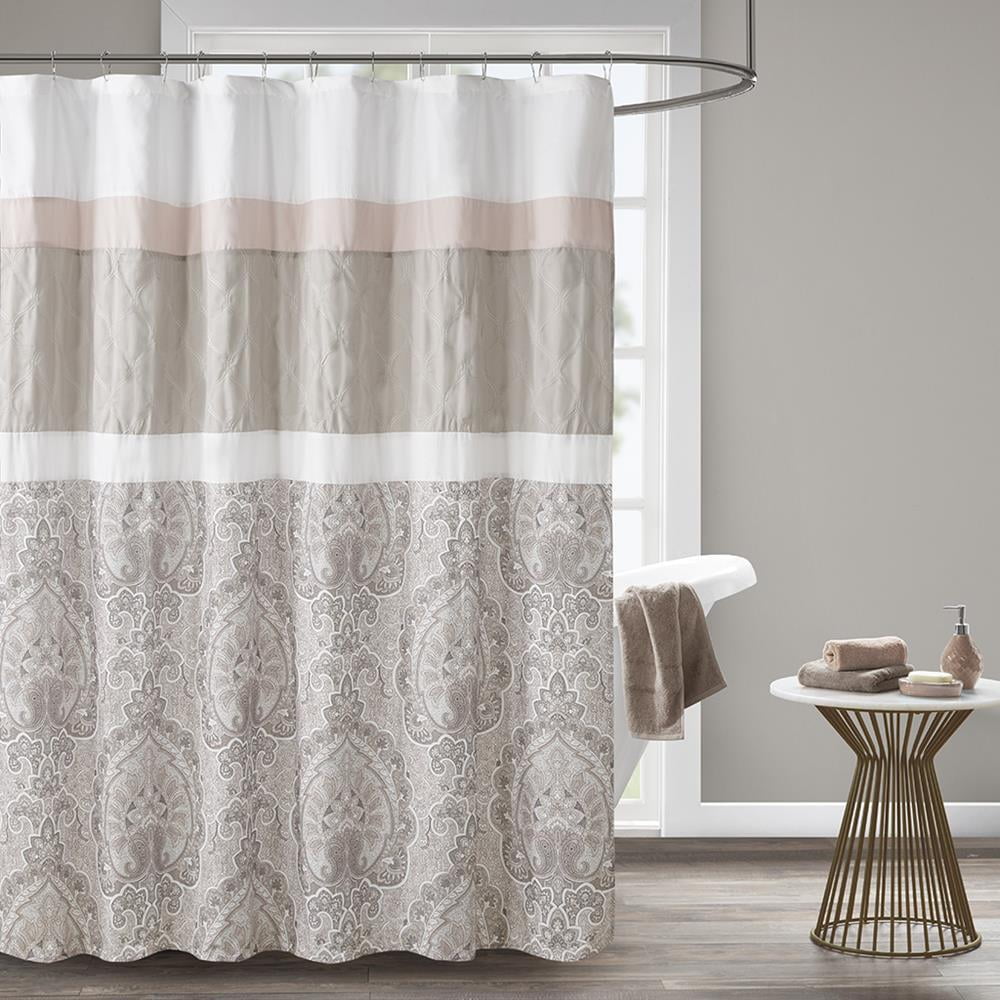 510 Design Shawnee Printed and Embroidered Shower Curtain with Liner