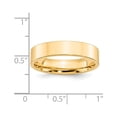 thumbnail image 3 of 14k Yellow Gold 5mm Standard Weight Flat Comfort Fit Wedding Band Size 6.5, 3 of 4