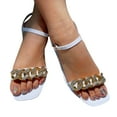 thumbnail image 4 of WILLBEST Sandals Women Comfortable Dressy Gold Women Flat Chain Sandals Beach Sandals Fashion Flat Summer Casual Fashion Sandals Beach Sandals 2024 Summer, 4 of 5