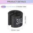 thumbnail image 3 of Uxcell 100-Pack Marcadores de Perchas para Ropa, Clips de Tamaño Codificados por Color de Plástico Tamaño 3XL que se Ajustan a Varillas de 3mm-5mm [Negro], 3 of 6