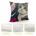 thumbnail image 4 of Cat Gifts for Cat Lovers Cute Cat Throw Pillow Covers Gifts for Women Cat Mom Lady Pillow Covers for Home Office Couch Sofa Bed, Different Double Sides, 4 of 5