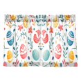 thumbnail image 7 of Yayeee Kitchen Curtains Tier Pair Light Filtering 27"x24" Rod Pocket Short Cafe Window Panel, Cute Easter Eggs, 7 of 7