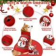 thumbnail image 3 of Christmas Dog Sweaters for Small Medium Dogs Girl, Soft Warm Pup Dogs Shirt, Turtleneck Dog Sweaters, Knitting Collar for Outdoors Playing, Warm Dog Cat Clothes Snowman, 3 of 6
