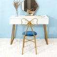 thumbnail image 4 of Modern Vanity Chair Stool, Dressing Table Desk Makeup Girl Chair w/Butterfly Bow Backrest, Side Table Seat for Girl Daughter Room Bedroom Living Room Home Commercial Salon Party Cafe, 4 of 24
