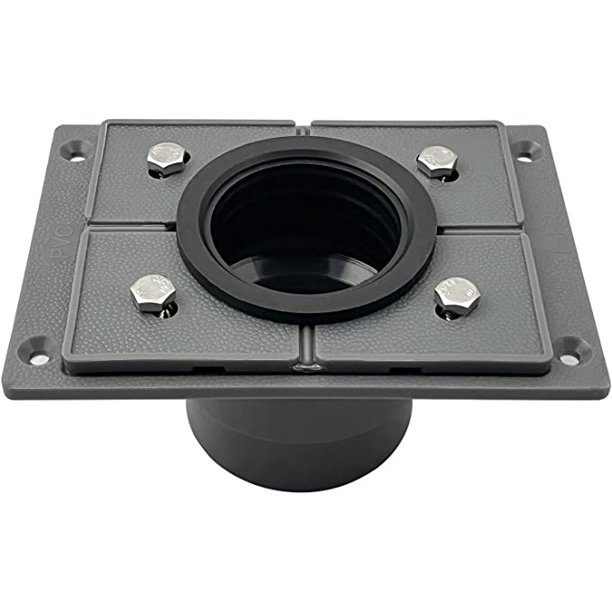 Neodrain PVC Shower Drain Base Kit Include 2 Inches PVC Shower Drain Base Flange, Threaded