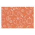 thumbnail image 4 of Ensemble de 4 Sets de Table Orange Citrouille pour les Fêtes, Récolte de l'Action de Grâce, Automne, Résistants à la Chaleur, 12 X 18 Pouces, Modes de Table pour Cuisine, 4 of 5