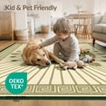 thumbnail image 4 of ODIKA Greek Symmetrical Vintage Elegance Fretwork Border Round Key for Master Suite, California King, Under Bed, Foldable Easy Care, 4 of 7