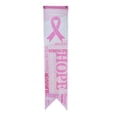 thumbnail image 1 of AMLESO 2X Breast Cancer Awareness Pink Hanging Ribbon Flag Banner Party Event Supplies, 1 of 8