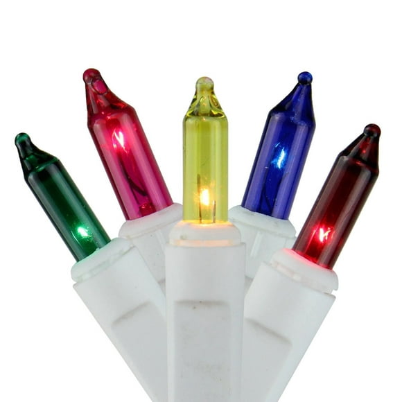 Sienna 300-Count Scintillant Multicolore Mini Jeu de Lumière de Glaçons de Noël, 8,5 Pieds Fil Blanc