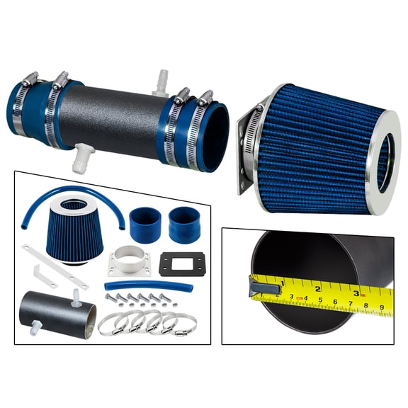 RTUNES RACING MATTE BLACK PIPE BLUE - SHORT RAM INTAKE Compatible For 92-96 TOYOTA CAMRY V6 / LEXUS ES300