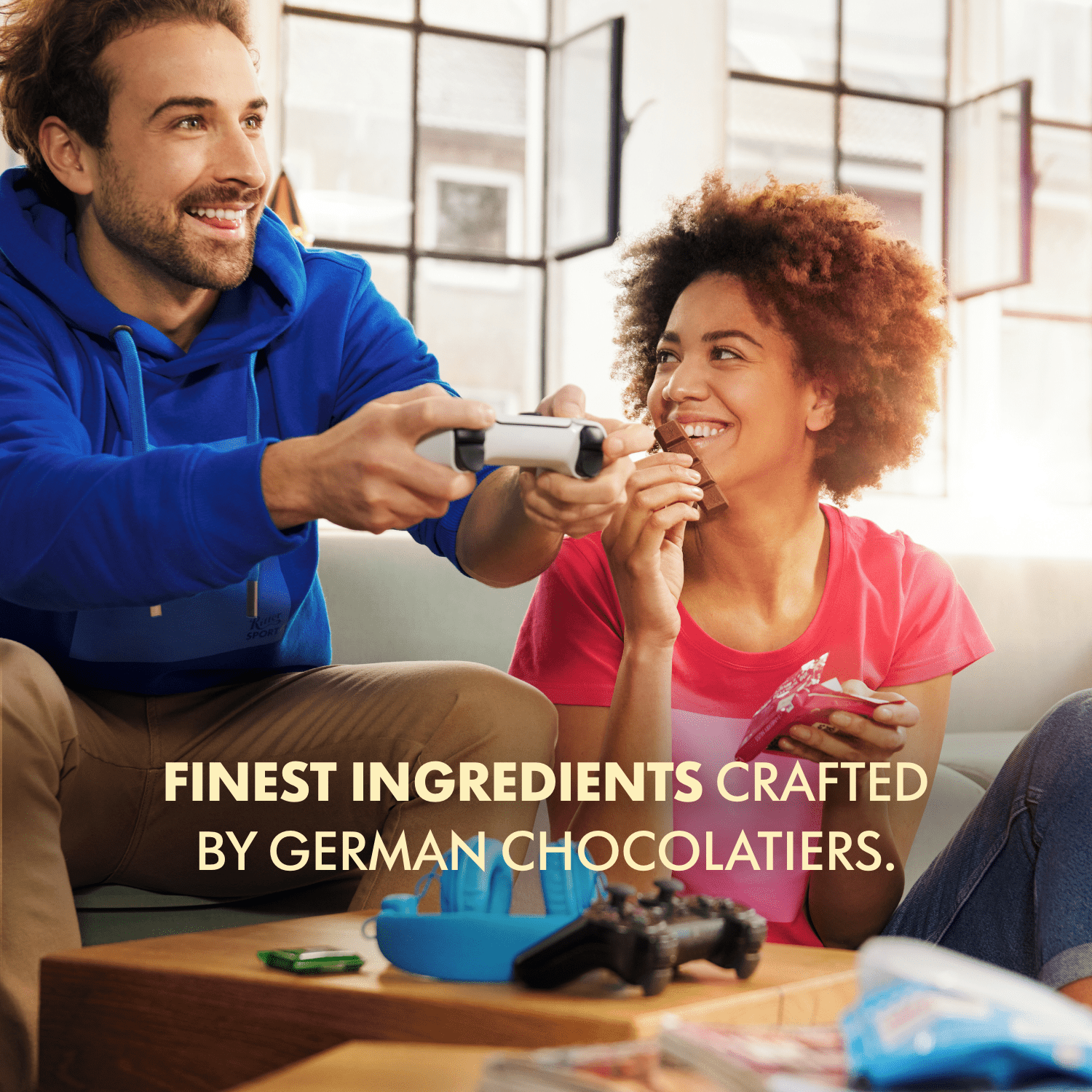 Ritter Sport Milk Chocolate Candy Bar with Crunchy Whole Hazelnuts – Authentic German Chocolate, Wrapped, 3.5 oz