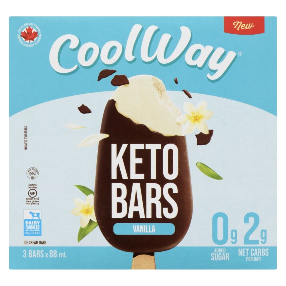 CoolWay Vanilla Bean Keto Bar, Volume - 3 Bars x 88ml