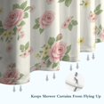 thumbnail image 6 of Pioneer Flower Floral Print Pattern Shower Curtain 84"x72", Bathroom Decorative Shower Curtain Set with 12 Hooks, Waterproof Washable, 6 of 6