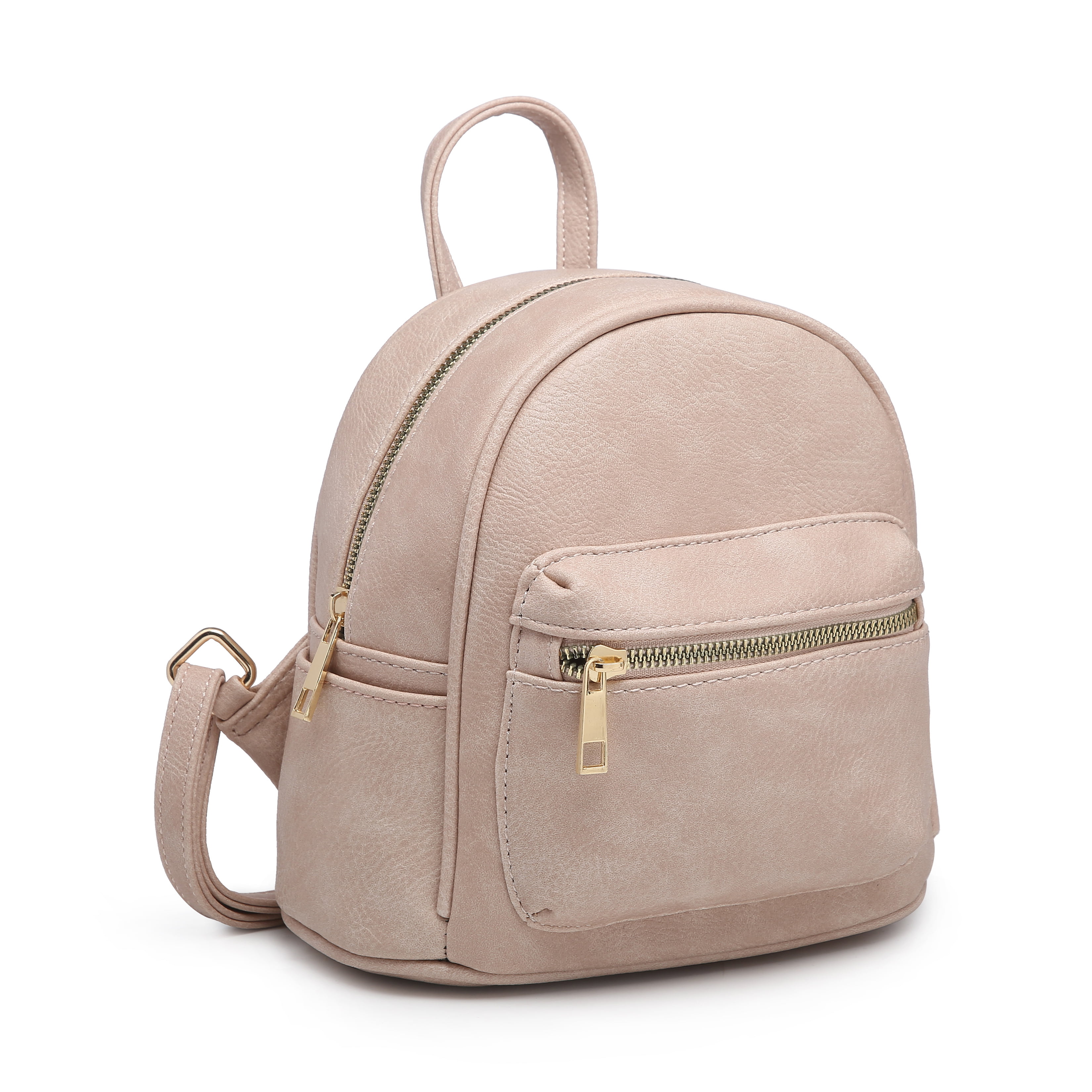 Leather school Backpacks Female Feminine Casual Large Capacity Shoulder Bags,Gold