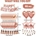 thumbnail image 2 of AOWEE Rose Gold Birthday Party Decoration, Rose Gold Balloon Arch Garland Kit with Heart Star Balloon Confetti Tassels for Women Birthday Aniversary Hen Party Wedding Bachelor Party, 2 of 10