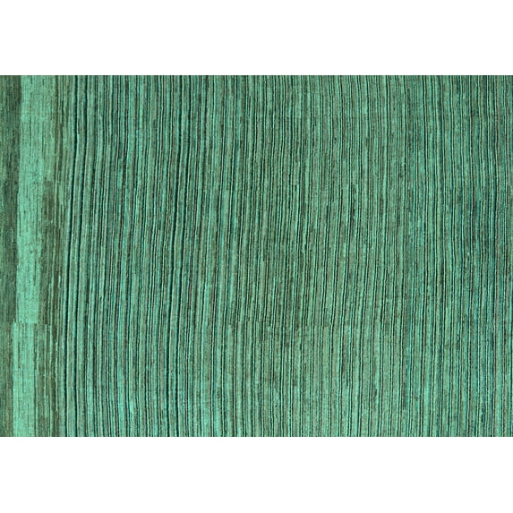Ahgly Company Machine Washable Indoor Rectangle Abstract Turquoise Blue Modern Area Rugs, 5' x 8'