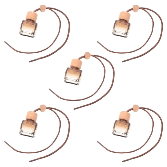 TEHAUX 5Pcs Hanging Air Freshener Diffuser Bottles Reusable for Car Interior Decor Multi Color