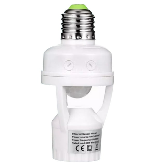 Interruptor de luz con sensor de movimiento, inducción infrarroja, tornillo ajustable, para pasillo y taller.