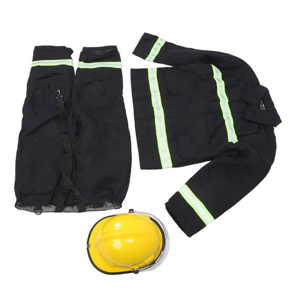 Flame Retardant Safety Suit, Flame Resistant FR High Toughness Safety Workwear for Men Women, Heat Thermal Insulation HAZMAT Coverall with Markings