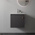thumbnail image 7 of AmpleCharmic 20'' Bathroom Vanity with Sink, Wall Mounted Small Bathroom Vanity with Soft-Close Door Modern Floating Cabinet, Chrome Faucet, Pop-up Drain, P-Trap Included, Grey, 7 of 7
