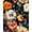 Orange/Black, variant on Blue Orange Green Wallpaper Peel and Stick Boho Leaves Floral Contact Paper Removable Waterproof Stick on Walls Countertop Cabinet Renter Friendly 17.5 x 118In