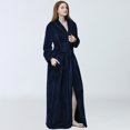 thumbnail image 2 of Pyjamas Confortables pour Femmes Automne Hiver Chaud en Velours Corail Robe de Nuit Longue en Flanelle Épaisse, 2 of 6