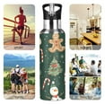 thumbnail image 7 of Yayeee 33oz Insulated Water Bottle Double Wall Stainless Steel with Flip Straw Lid, Green Christmas Trees, 7 of 7