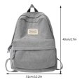 thumbnail image 3 of Oxford College Students Bag Mochila de mujer sólida de moda de gran capacidad (gris) Ndcxsfigh Para Estrenar, 3 of 3