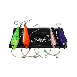 Dev Fishing High Speed Wahoo Trolling Jet Head Black Red Lure Rigged Cable