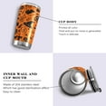 thumbnail image 3 of Halloween Tumbler Bat Pumpkin Ghost Spider Insulated Coffee Cup Back to School Beverage Container Office Travel Mug with Straw and Lid 20oz Holiday Gift Day of The Dead Present, 3 of 5