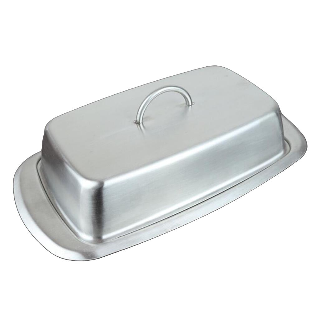 Traditional Stainless Steel Covered Butter Dish Lid with Knob03 Style03