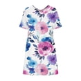 thumbnail image 4 of Vestido de Verano Casual, Vestido de Cuello en V sin Mangas Impreso Suelto Hecho de Poliéster Cómodo para el Uso Diario de Verano de Primavera, Vestido de Verano de Mujer, 4 of 4