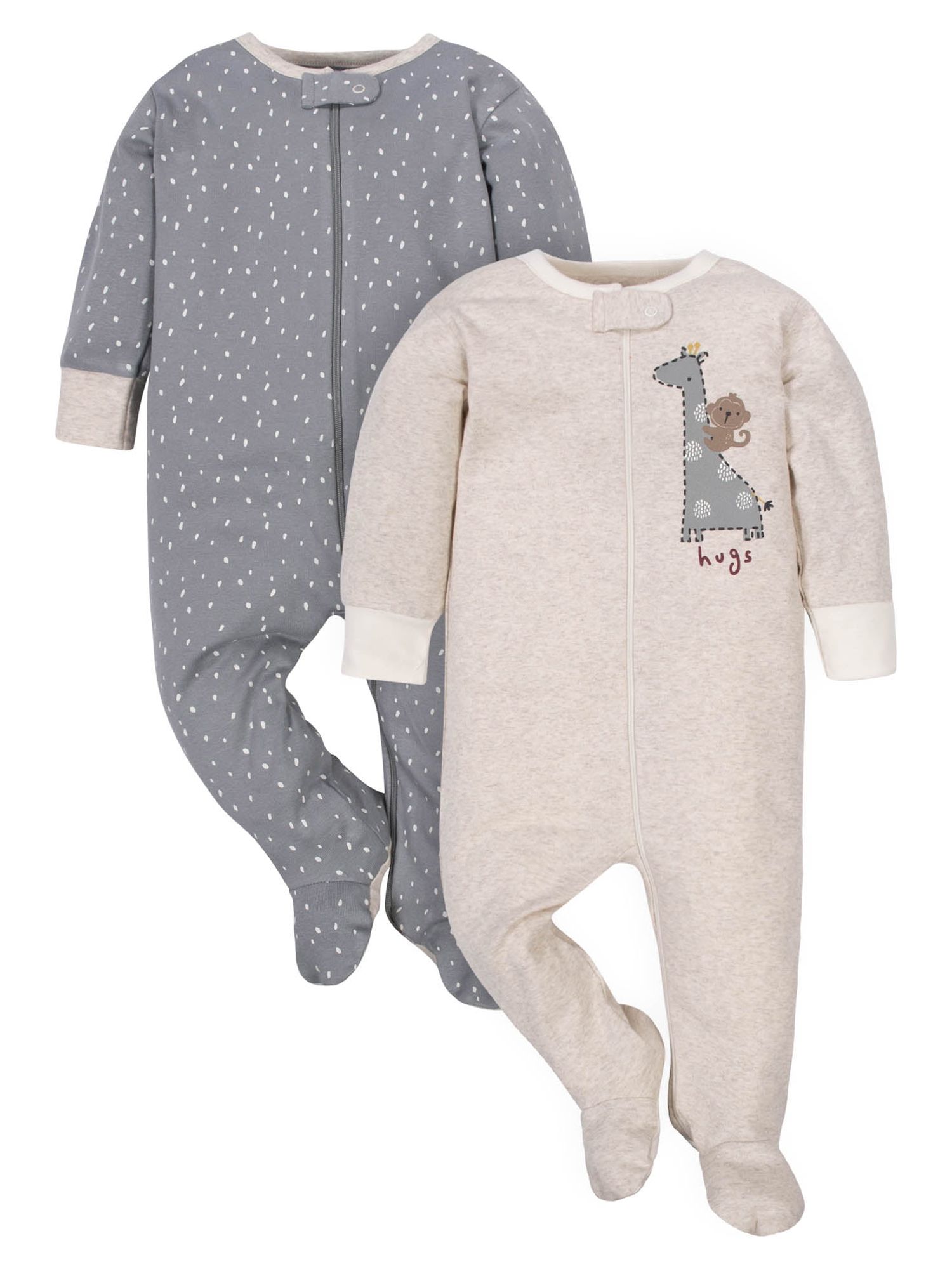 Wonder Nation Sleep 'N Play Footed Pajamas, 2-Pack photo 1