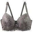 thumbnail image 4 of Sakmal Underwire Women's Bras Push Up Seamless Comfortable Gray Bras for Ladies 3X, 4 of 4
