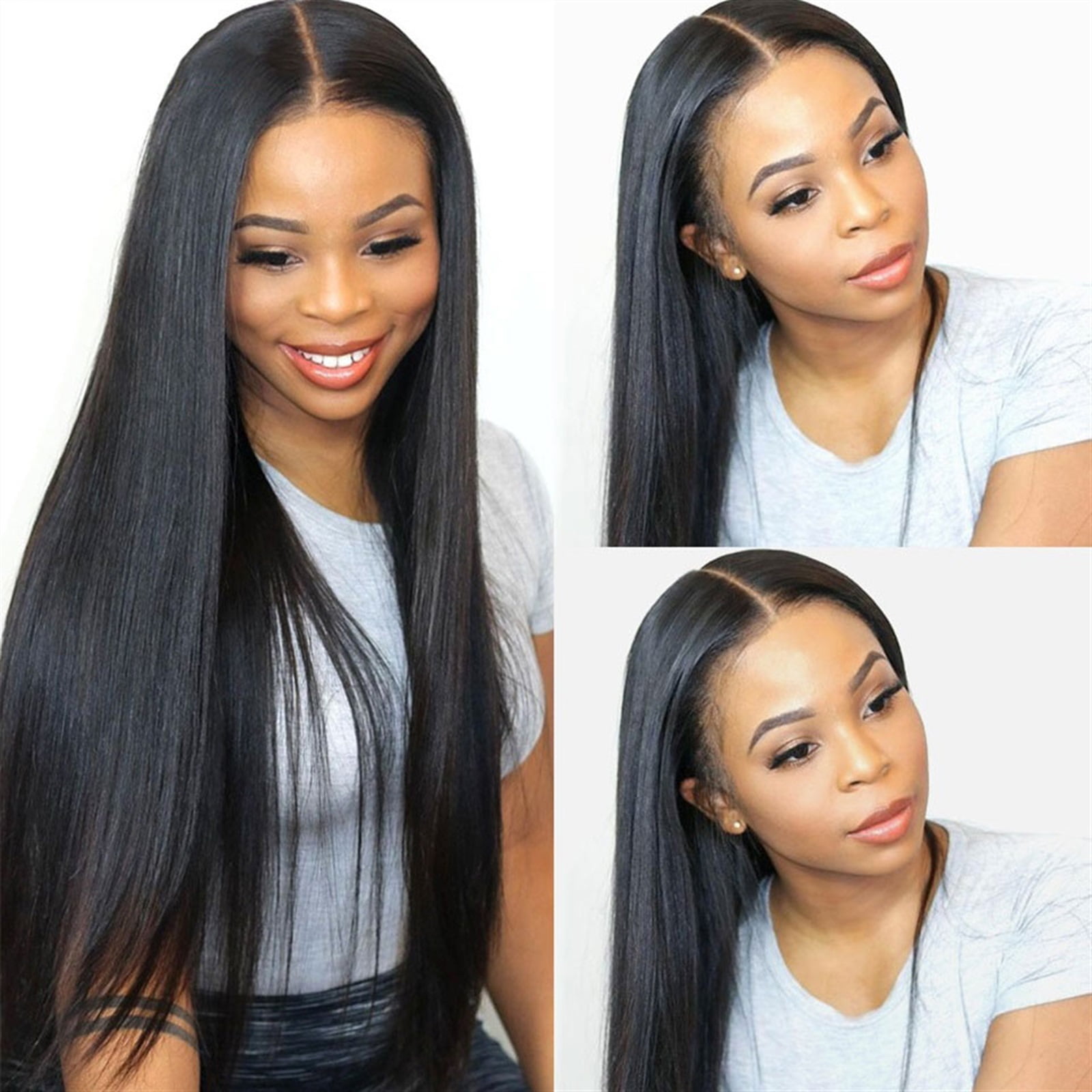8" - 26" Hair Straight Clip in Hair Extensions Real Remy Thick Natural Black Brazilian Remy Human Hair 8 Pieces 120 Gram Per Set
