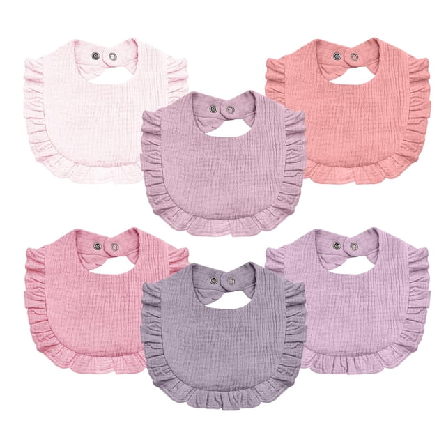 Baberos de muselina NISXABEBE para bebés y niñas, 6 unidades, pañuelos para la dentición