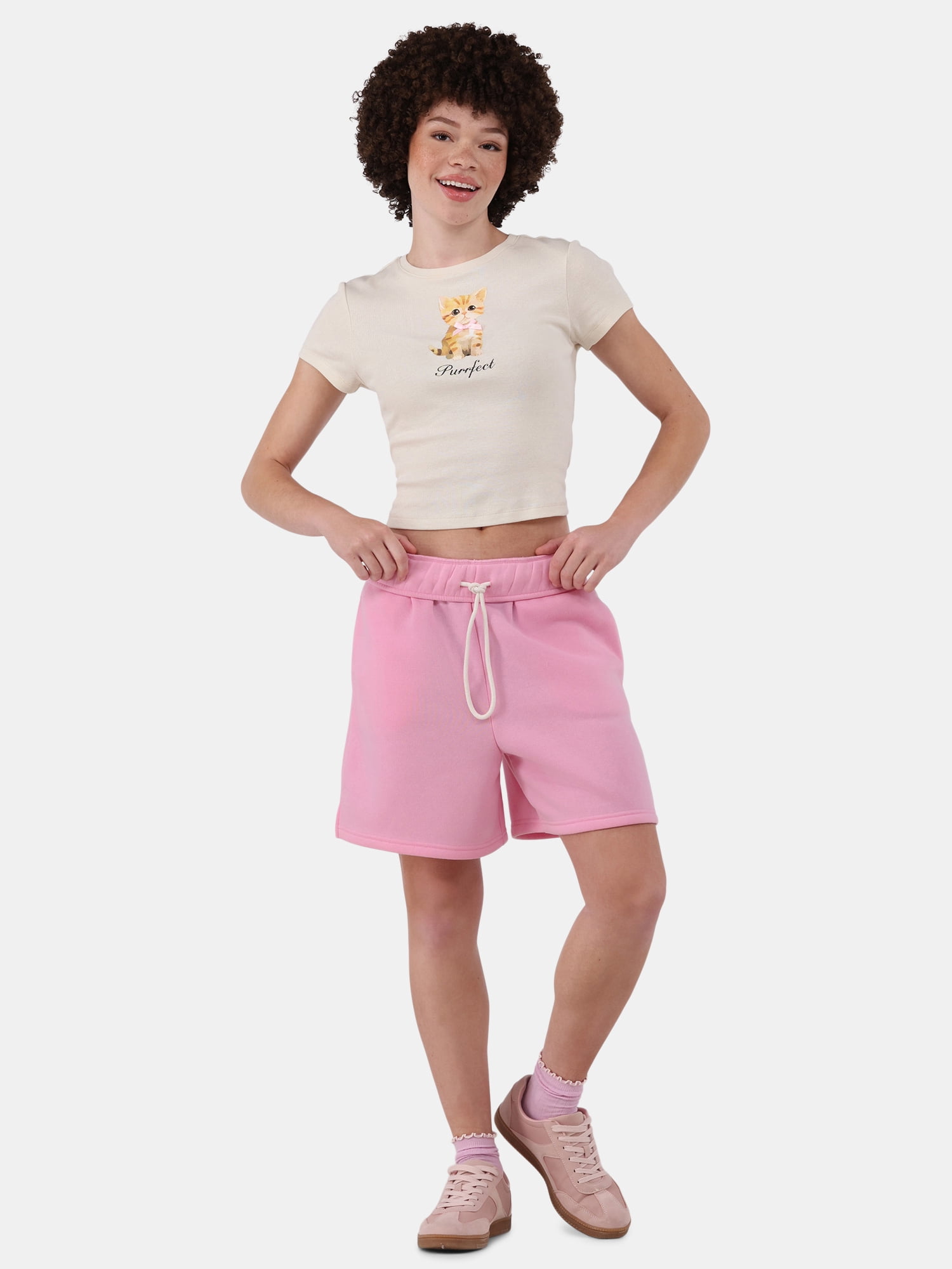 No Boundaries Long Fleece Bermuda Short, Women's