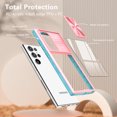 thumbnail image 4 of ELEHOLD For Samsung Galaxy S23 Ultra Case, Military Grade Protection Clear Slim Fit Anti-Yellowing Non- Slip Shockproof Protective Lens Cover Protection Case for Samsung Galaxy S23 Ultra,Pink, 4 of 6