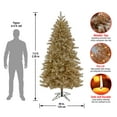 thumbnail image 4 of National Tree Company 7.5 ft. Pre-Lit Artificial Christmas Tree, Platinum, Tinsel, 1250 Warm White LED Rice Lights, Includes Stand, 4 of 4