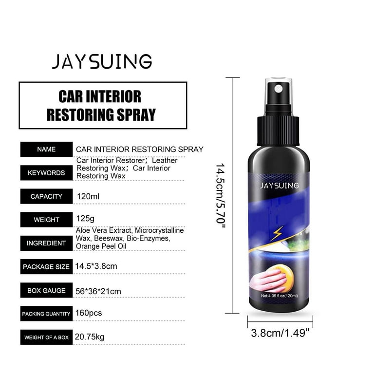 120ml Plastic Trim Restorer Renew Hand Spray Use Car Care